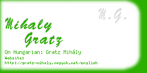 mihaly gratz business card