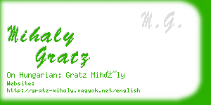 mihaly gratz business card